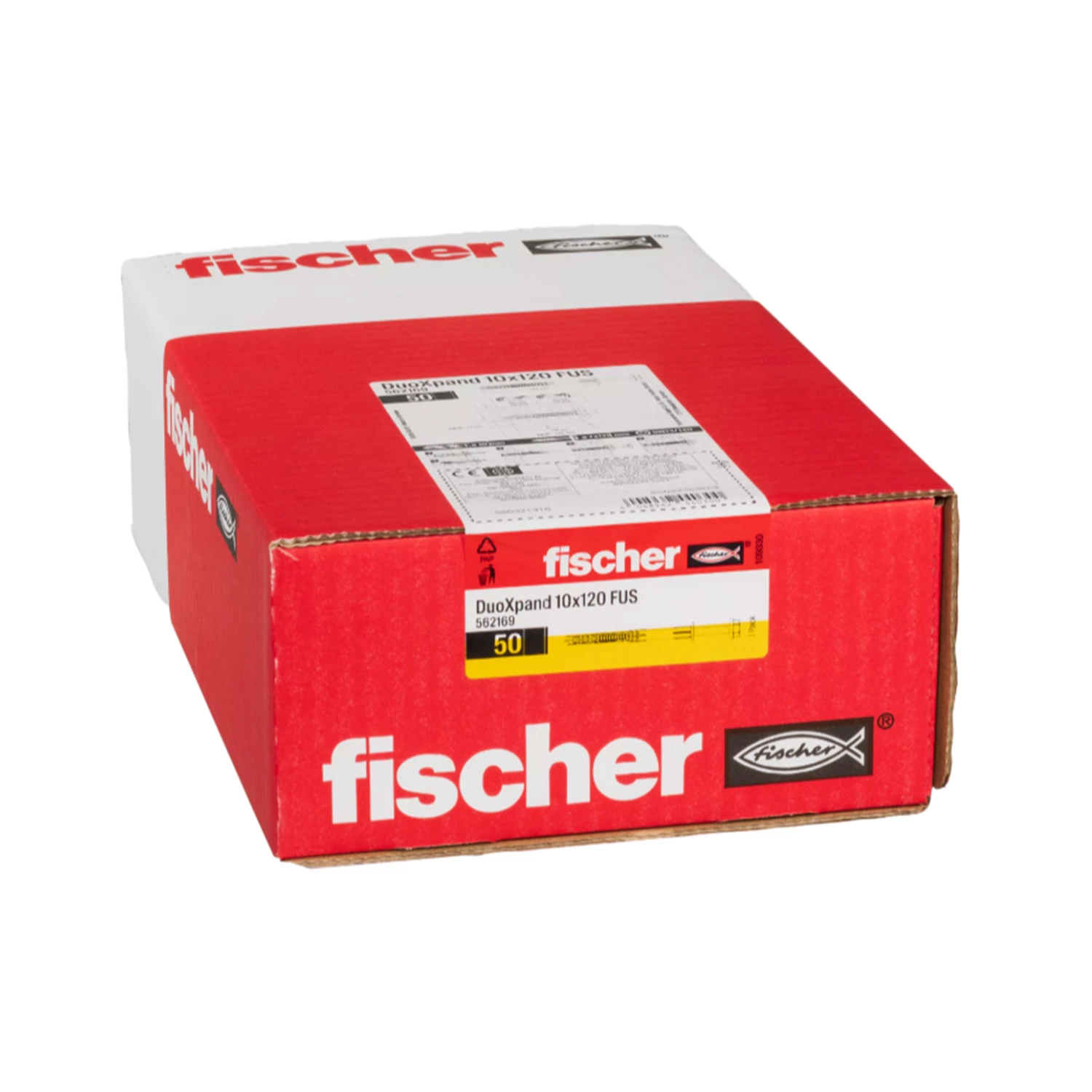 Fischer 562169 Constructieplug DuoXpand - 10 x 120 FUS - TX40/SW13 - zeskant schroef (50st)-image