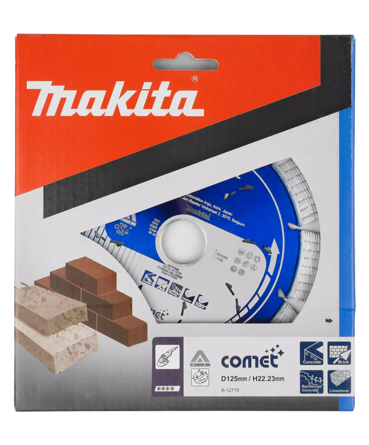 Makita B-12778 Diamantdoorslijpschijf - 125 x 22,23/20mm - beton - steen-image