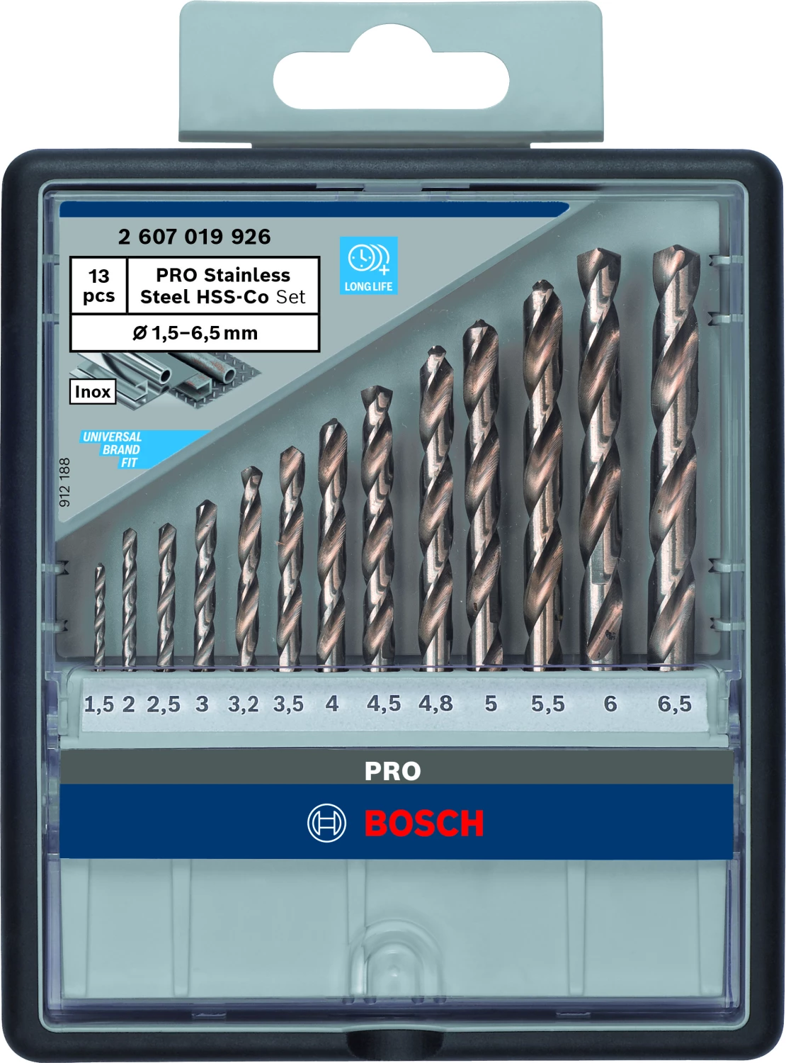 Bosch 2607019926 13-delige HSS-Co Metaalborenset Robust Line - 1,5-6,5mm-image