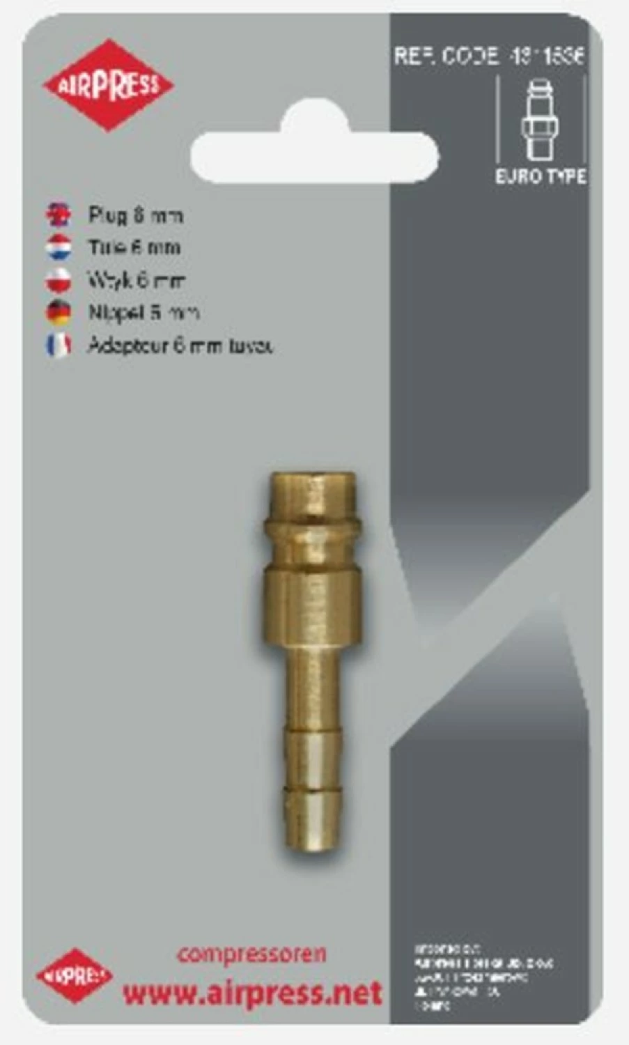 Airpress 4346837 - Raccord pour tuyau Euro 8 mm-image