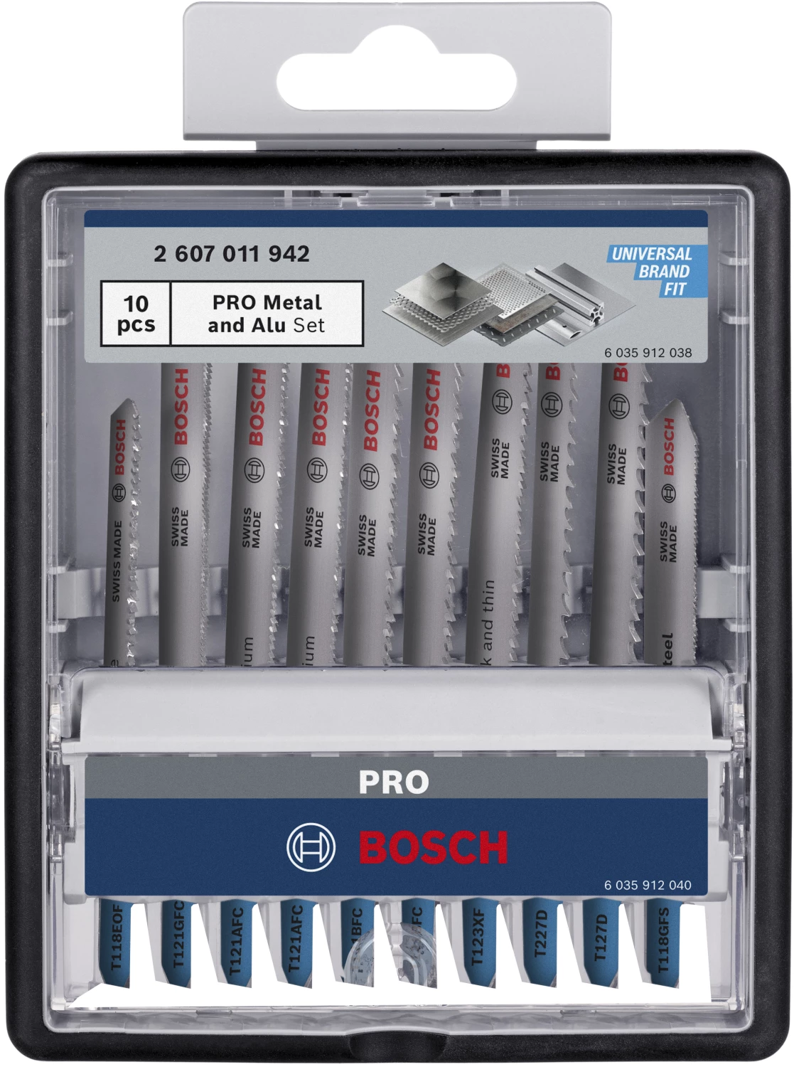 Bosch 2607011942 PRO 10-delige Metaal en Aluminium zaagbladenset in Robustline cassette-image