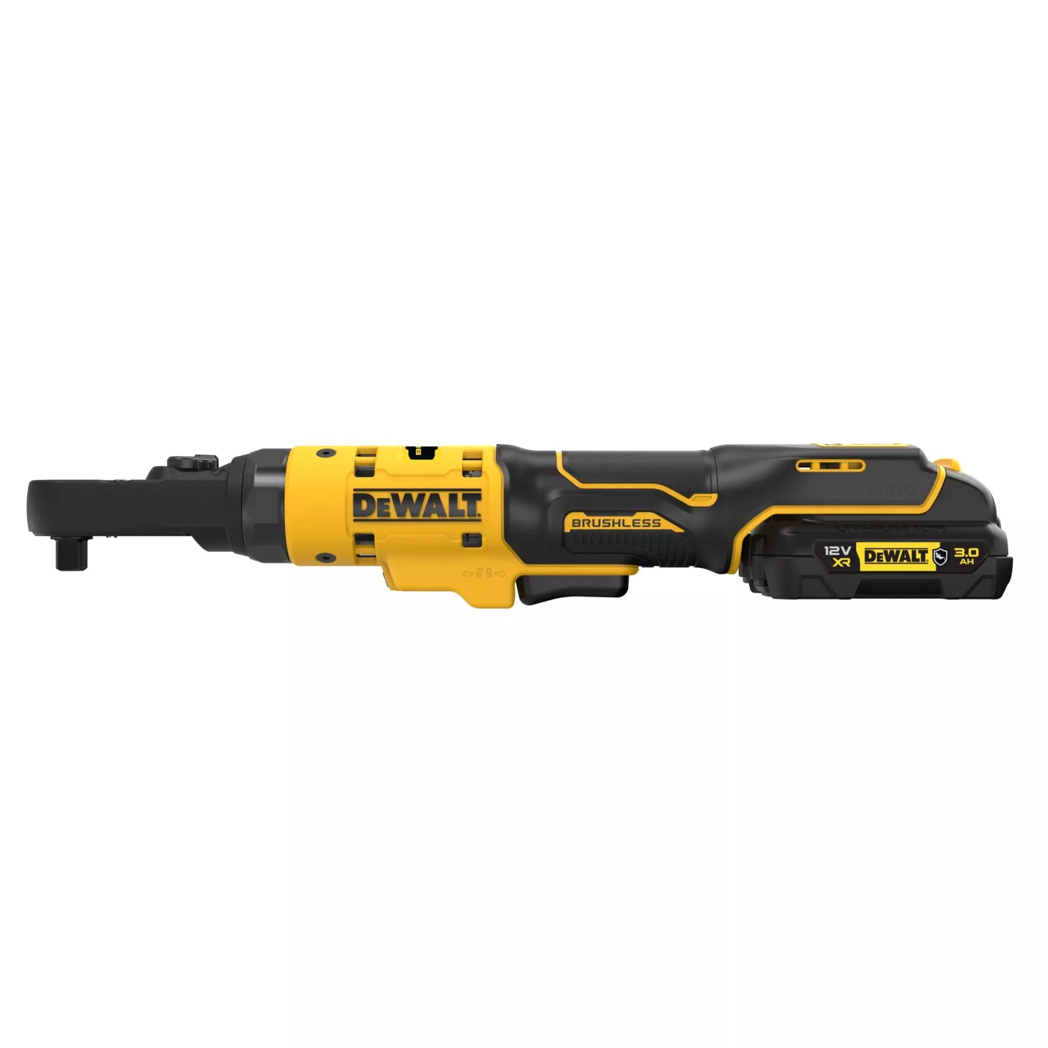 DeWALT DCF500L2G Jeu de clés à cliquet coudées sans fil 12 V Li-ion (1 batterie 3,0 Ah) dans un insert - 1/4'“ et 3/8”'-image