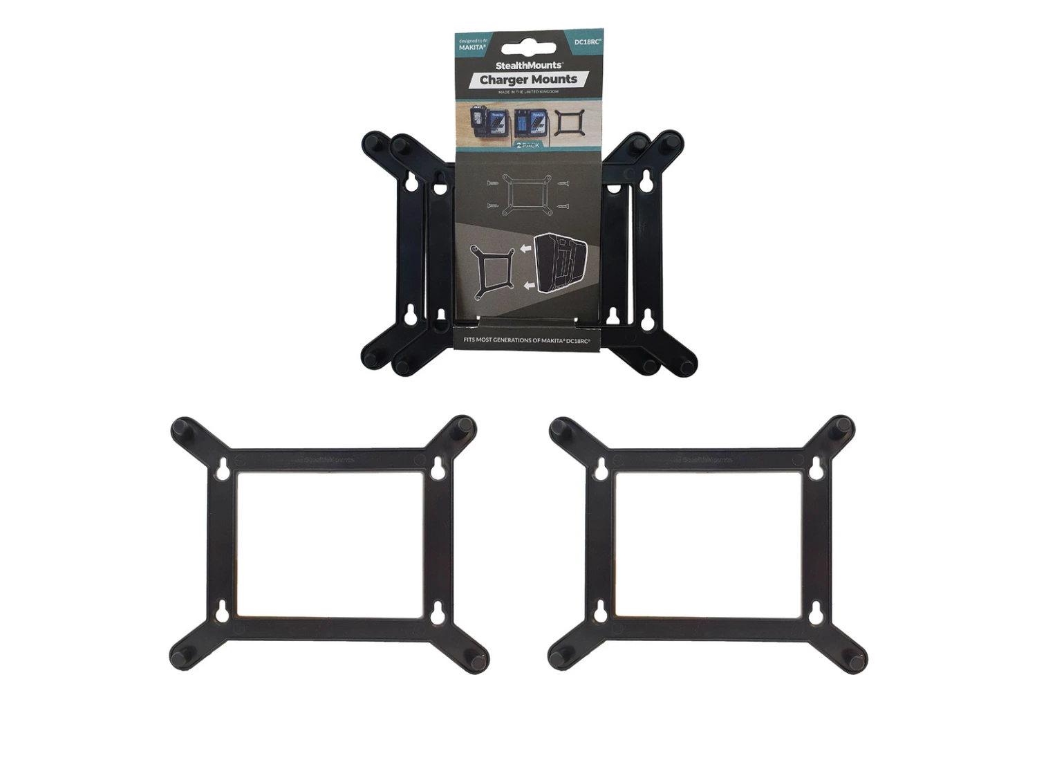 StealthMounts CMC-MK-S Opladerhouder voor Makita DC18RC - 2 stuks-image
