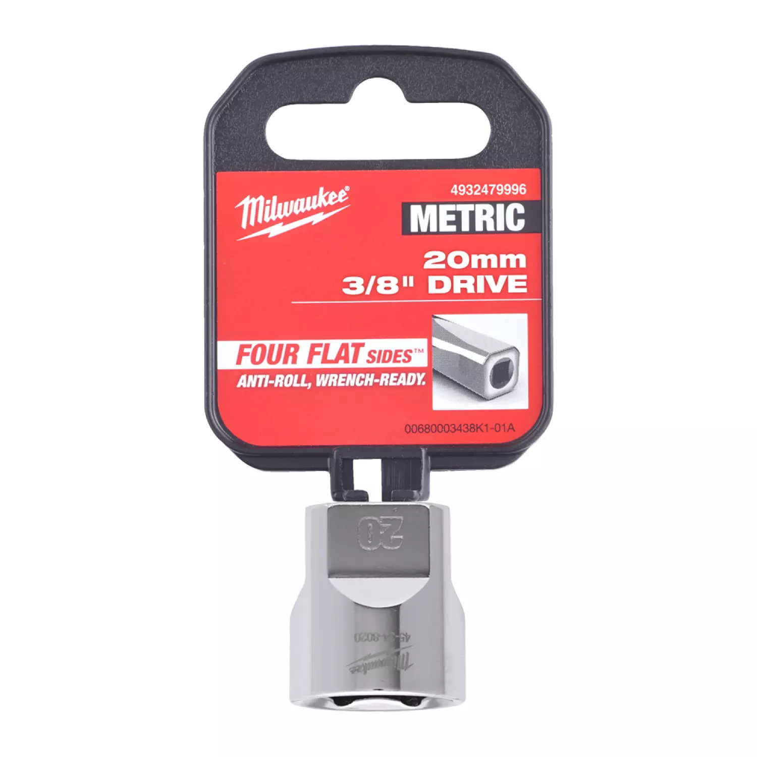 Milwaukee 4932479996 Dop - 3/8" FOUR FLAT™ - 20mm-image