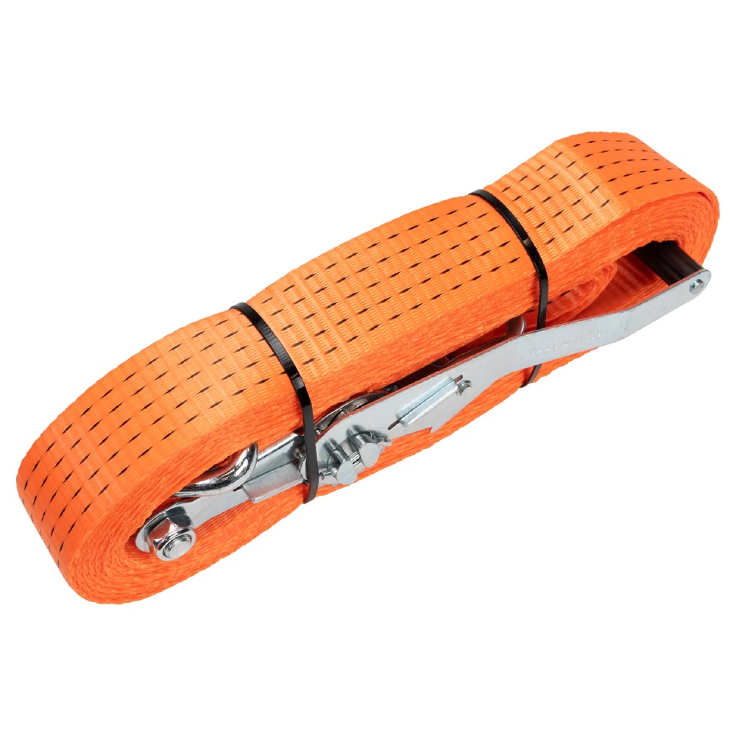 Konvox LAZE1450-0007 Spanband met ratelgesp en J-haak HD - 7m x 50mm - 5000 daN - Oranje-image