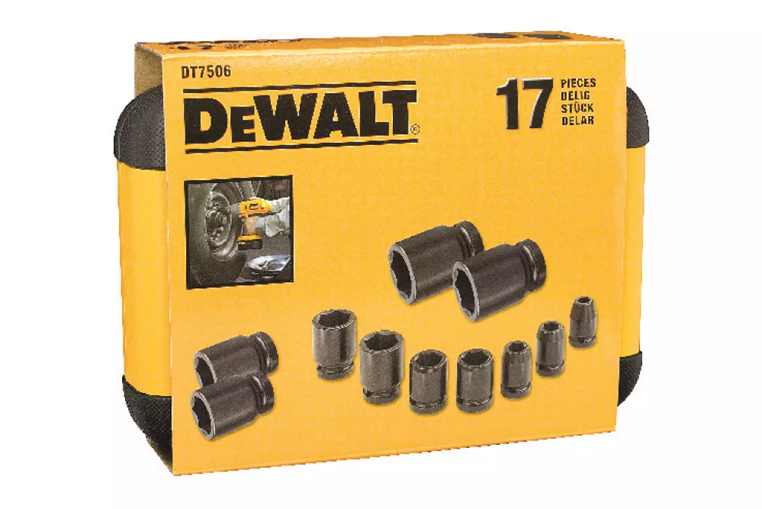 DeWALT DT7506 jeu de douilles de 17 pièces dans un étui-image