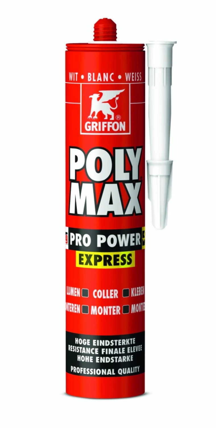 Griffon Poly Max Pro Power Express Montagelijm - Wit - 435gr-image