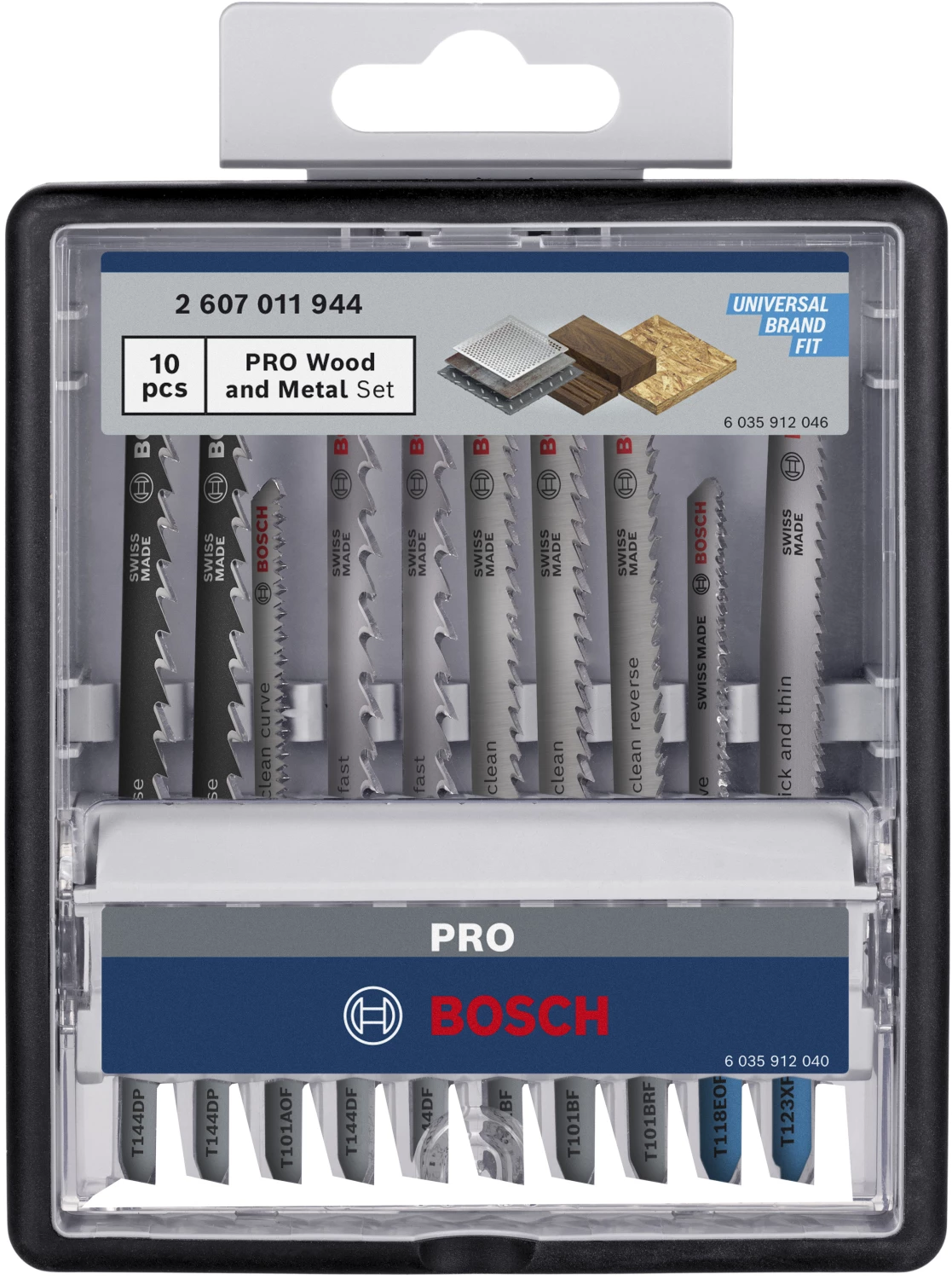 Bosch 2607011944 PRO 10-delige Hout en Metaal zaagbladenset in Robustline cassette-image