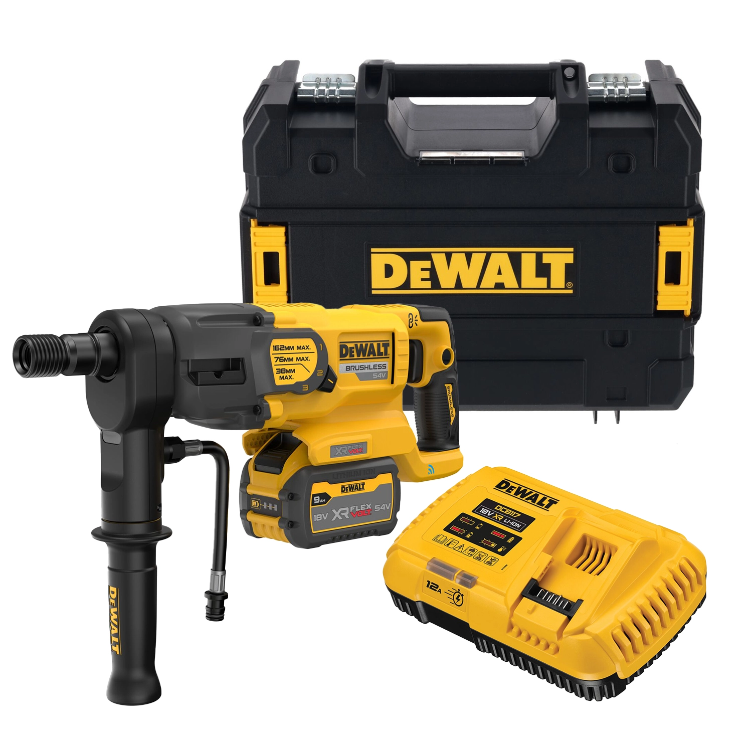 DeWALT DCD150X2 54V Li-ion Flexvolt diamantboormachine set (2x 9.0Ah accu) in koffer - 160mm-image