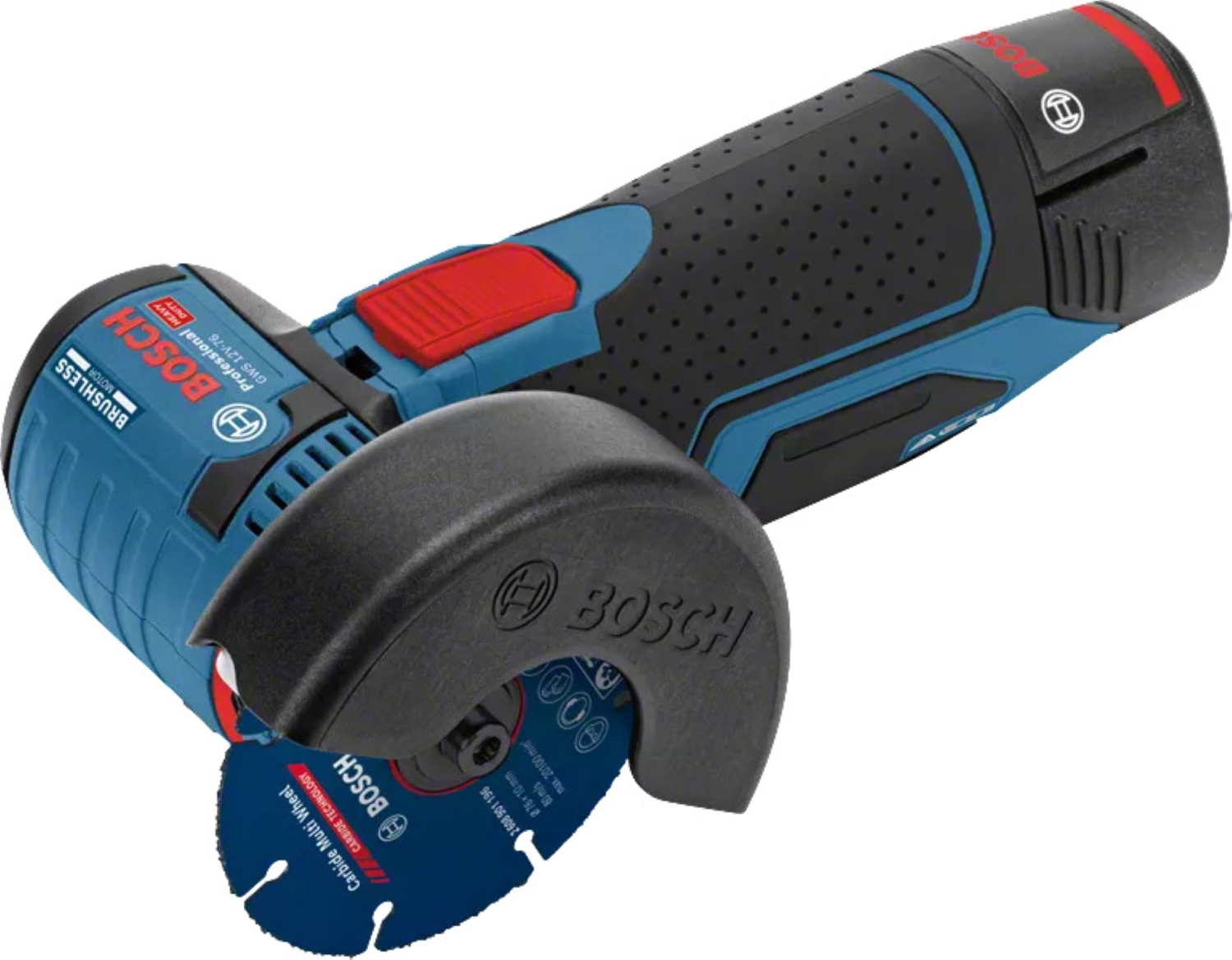 Bosch GWS 12V-76 12V Li-Ion accu haakse slijper set (2x 3.0Ah accu) in L-Boxx - 76mm - koolborstelloos-image