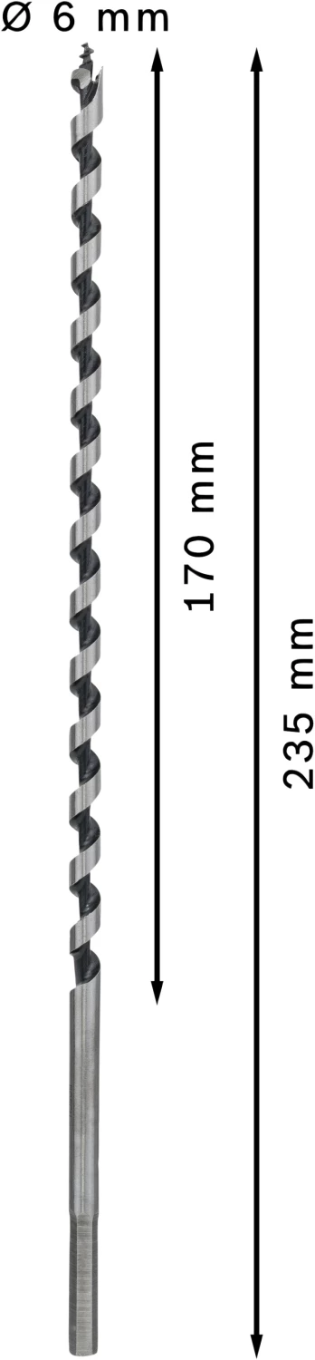 Bosch 2608597622 Slangenboor - zeskantopname - 6 x 160 x 235mm-image