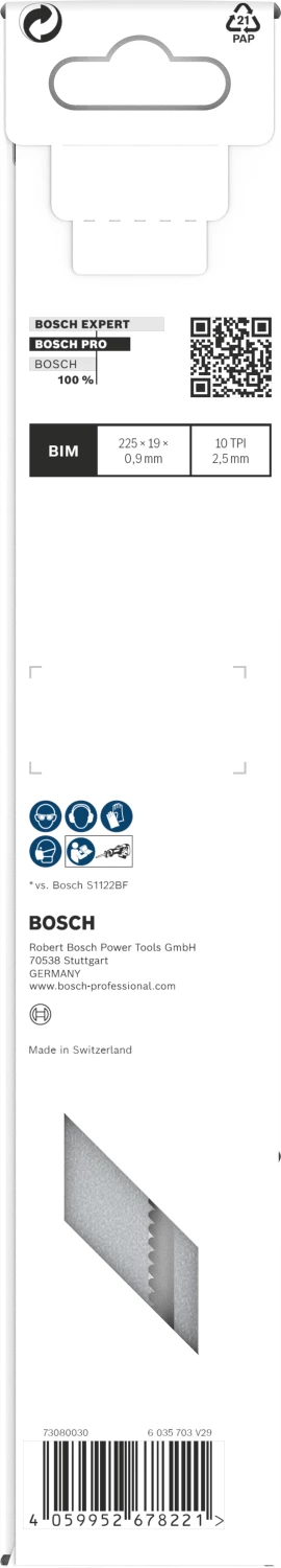 Bosch PRO S1122HFR Pallet Repair fast reciprozaagblad - 225mm - hout/metaal (5st)-image