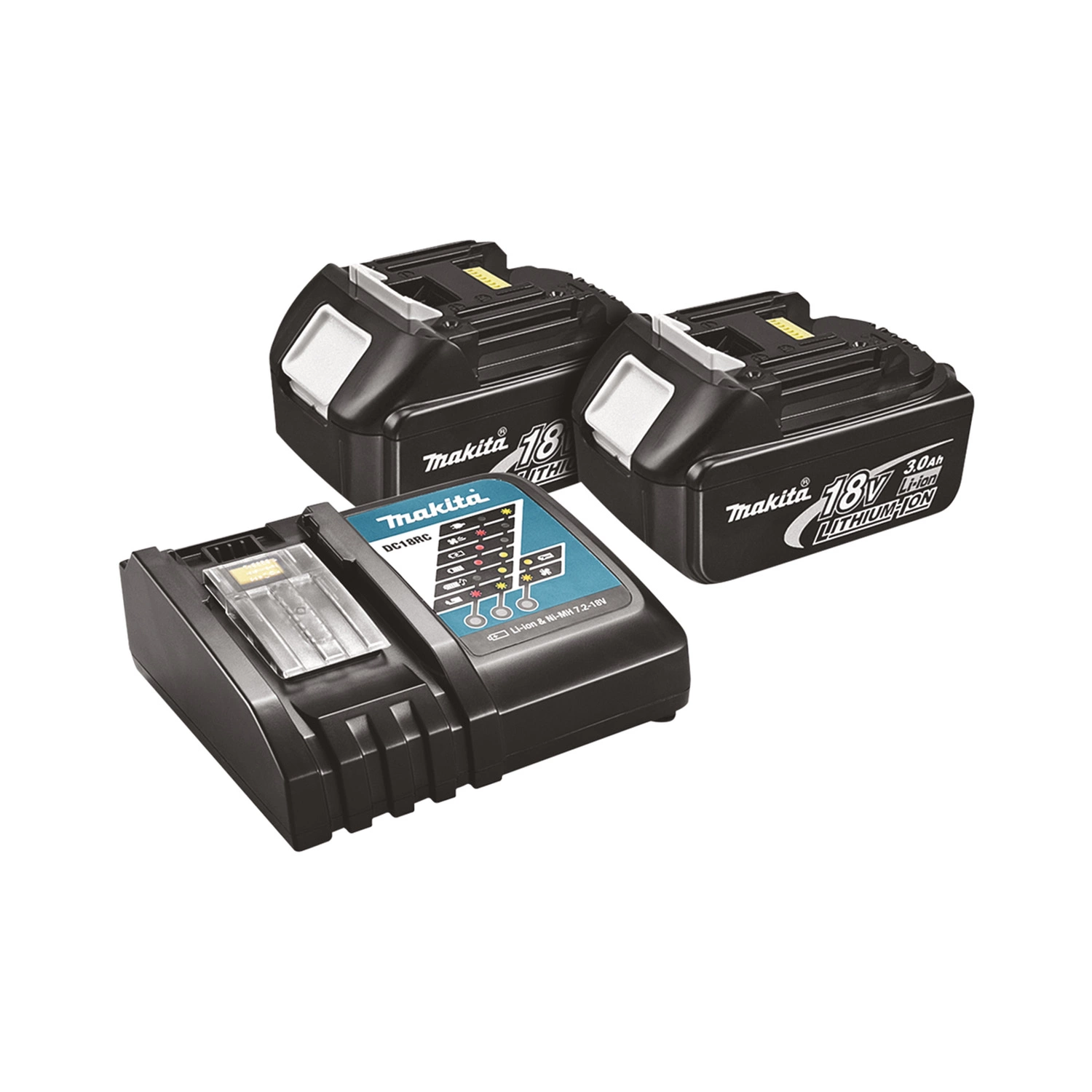 Makita Y-00197 18V Li-Ion accu starterset (2x 3.0Ah) + lader-image