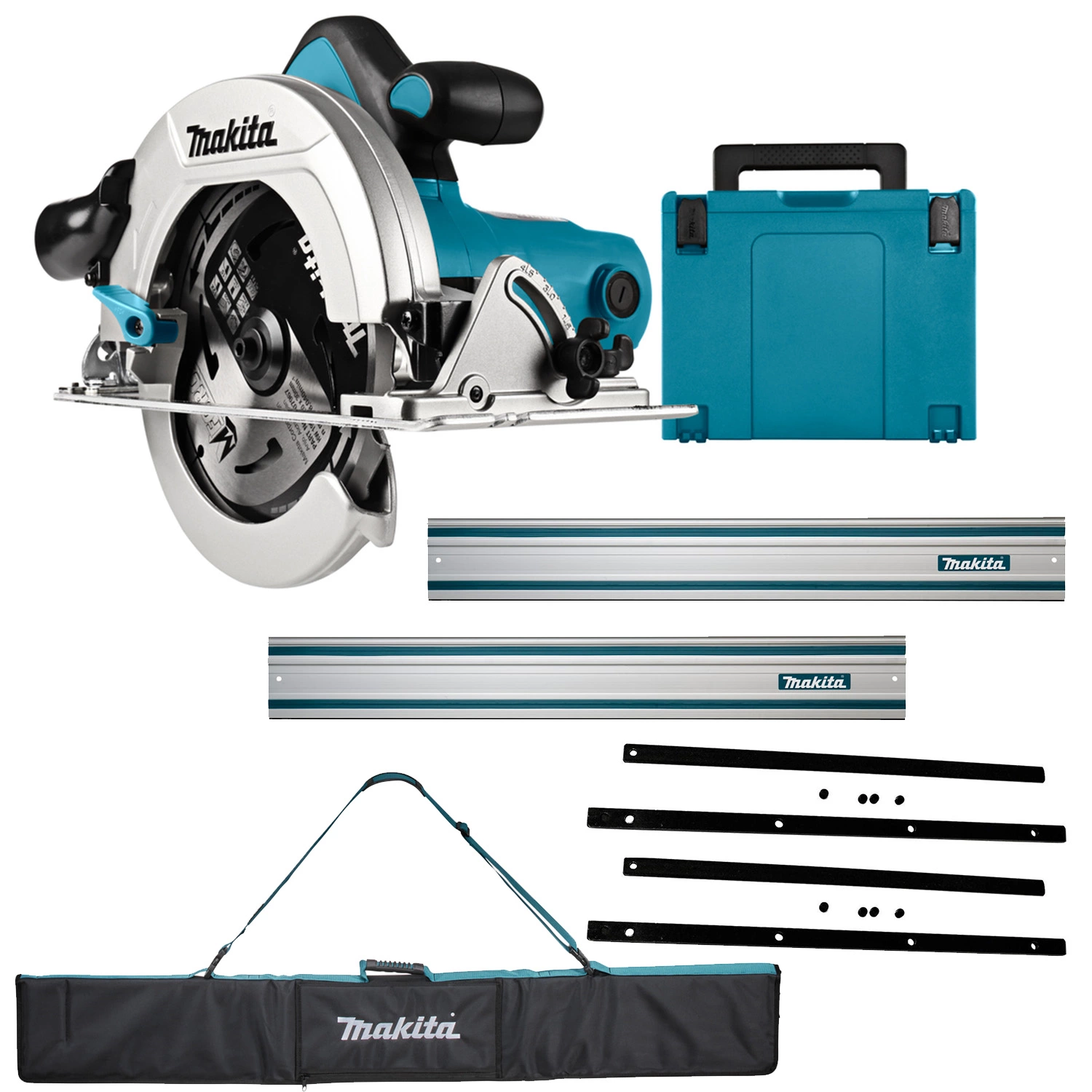Makita HS7601J Cirkelzaag in Mbox - 1200W - 190mm incl. geleiderail (2st) in foudraal-image