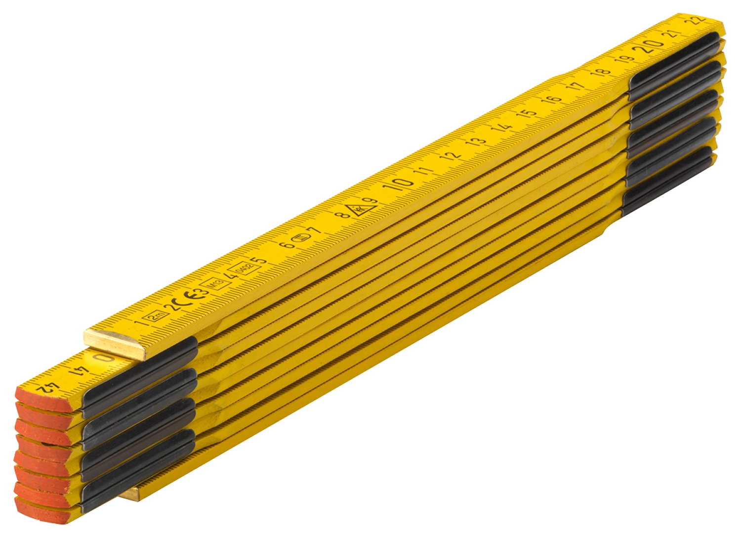 Sola PS 2/10G Règle en bois - jaune - 2 m-image