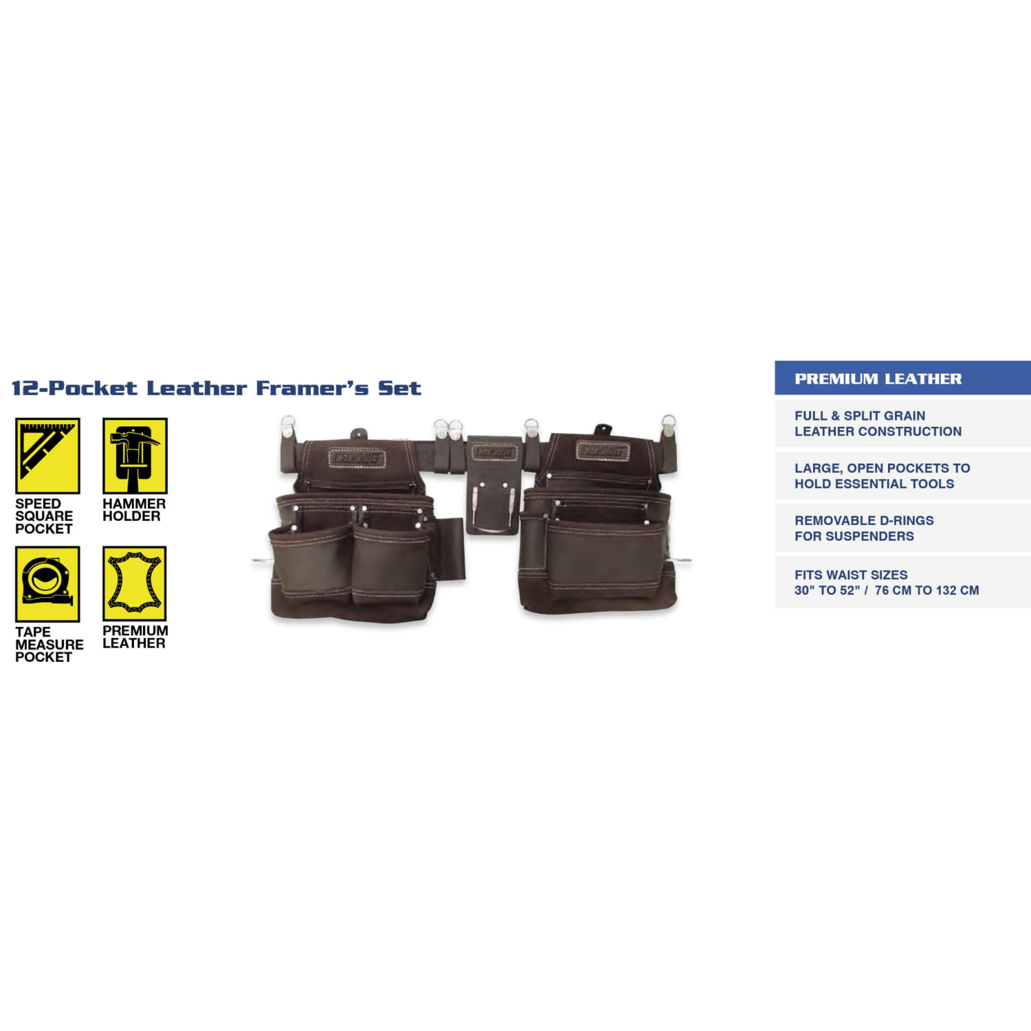 Estwing 14-delige leren gereedschapsgordel-image