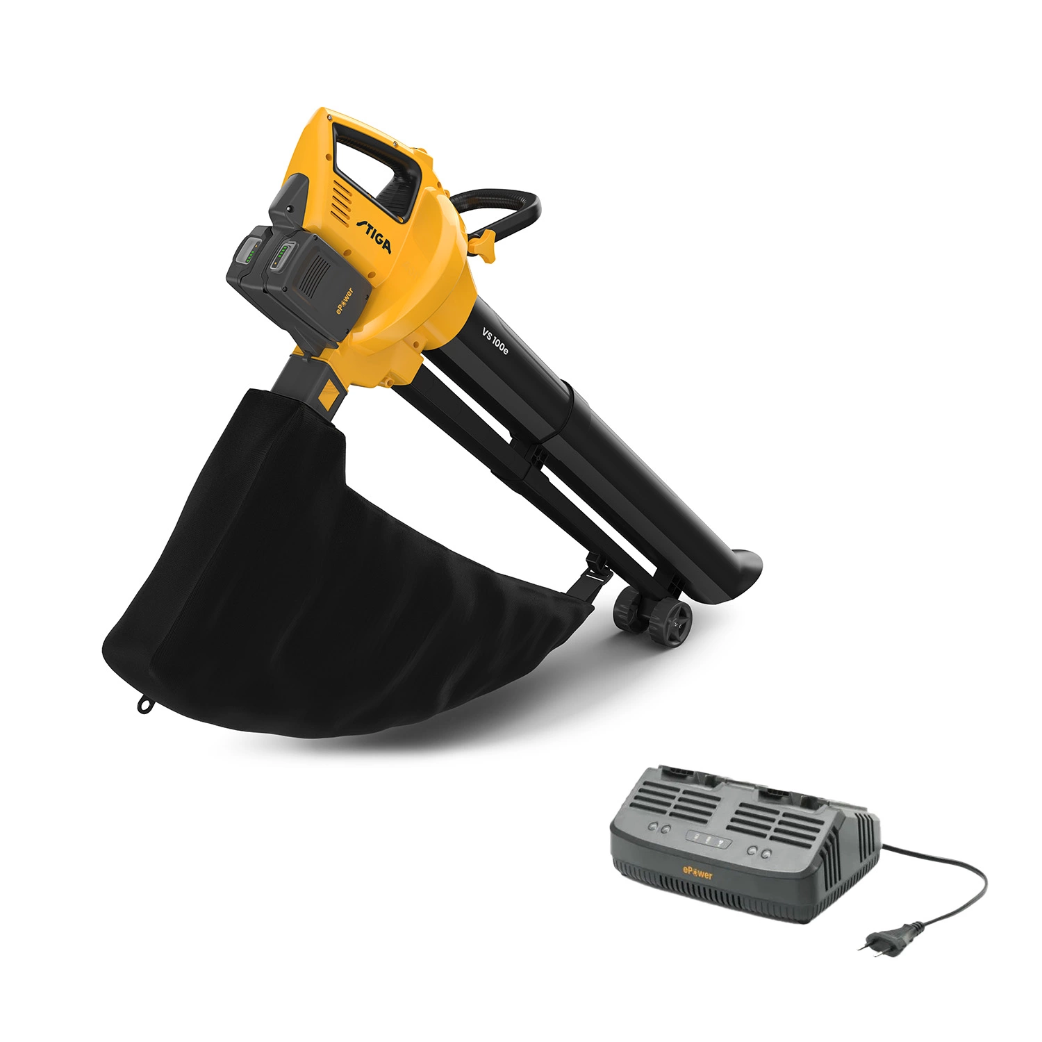 Stiga VS 100e Kit souffleur de feuilles Accu (2x 4.0Ah) - 55m/s - 9.6m³/min-image