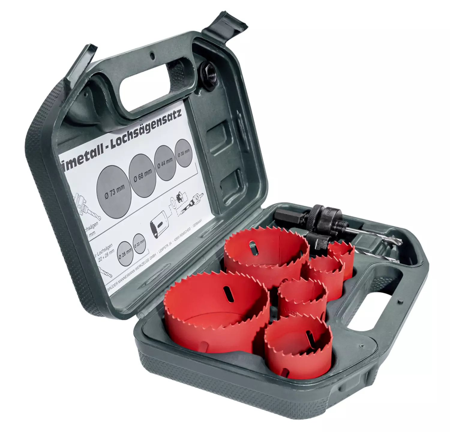 Brüder Mannesmann 44100 Jeu de scies cloches 8 pièces en coffret-image