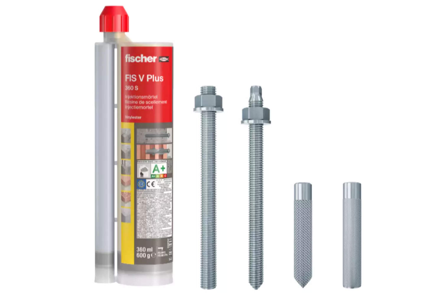 Fischer 563283 FIS V PLUS 300 T HWK K Injectiemortel - 10 stuks incl. 20 mengtuiten-image