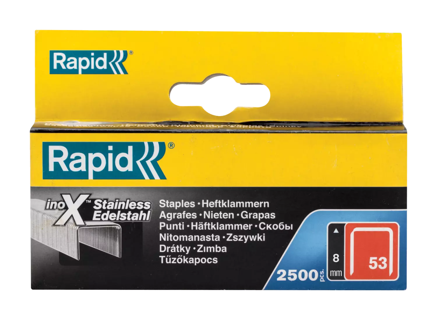 Rapid 311159 Agrafes acier inoxydable en fil fin n° 53-image