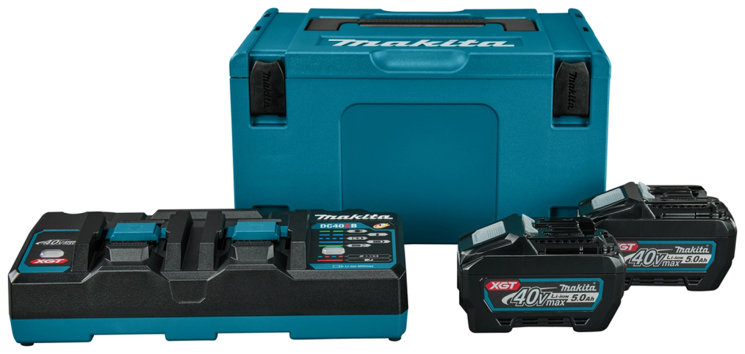 Makita 191U13-9 40V XGT Li-Ion accu starterset (2x 5.0Ah) + duolader in Mbox-image