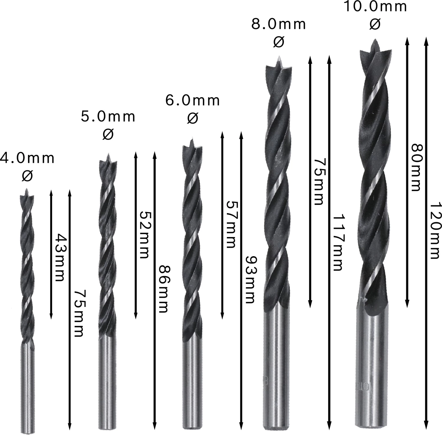 Bosch 2607010527 5-delige Robust Line Houtspiraalboor set in cassette - 4-10mm-image