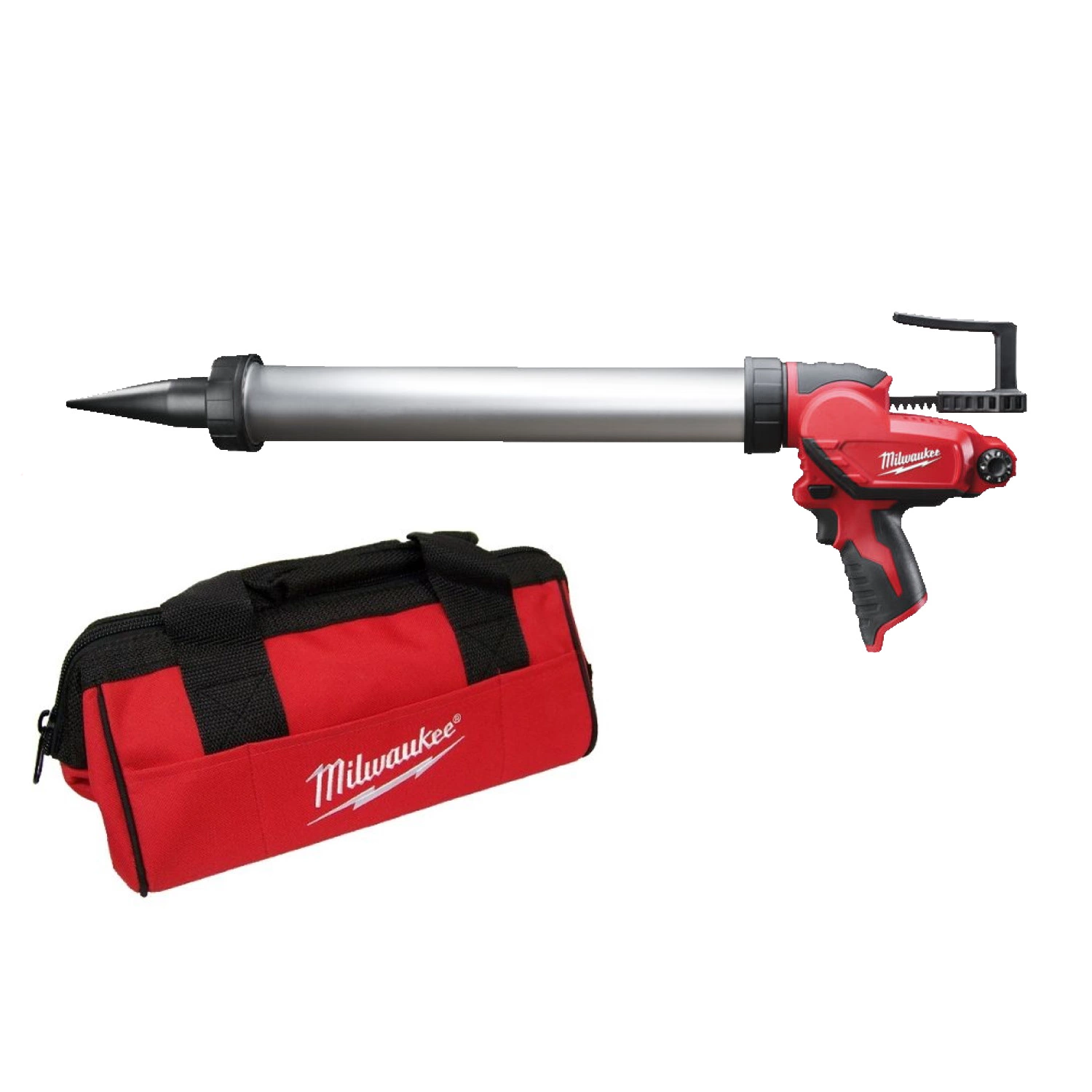 Milwaukee M12 PCG/600A-0 Pistolet à colle / mastic avec porte-cartouche - 12V Li-ion - Machine seule-image