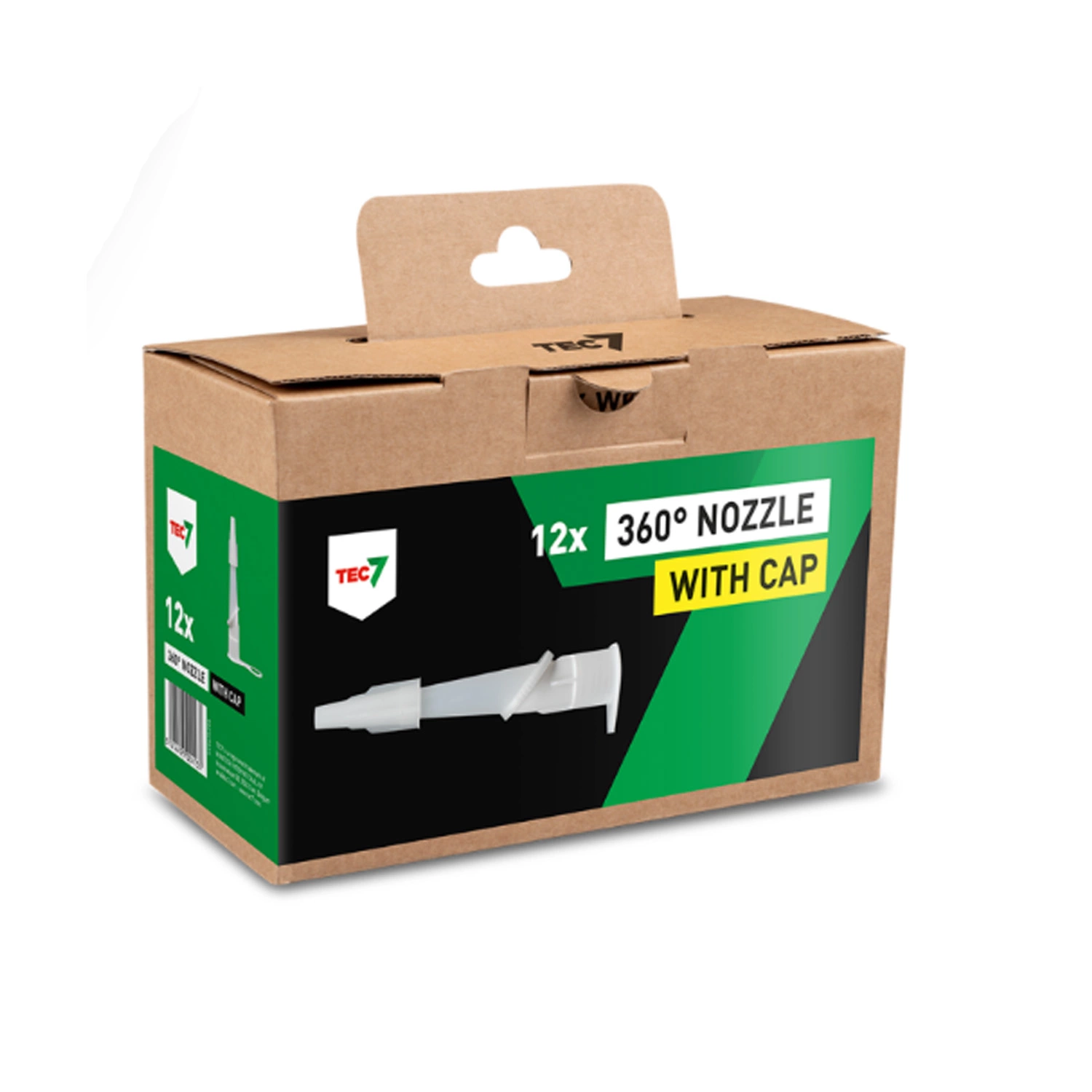 TEC7 599425290 Buse pour tube de mastic - 360° avec bouchon de fermeture - 12 pièces-image