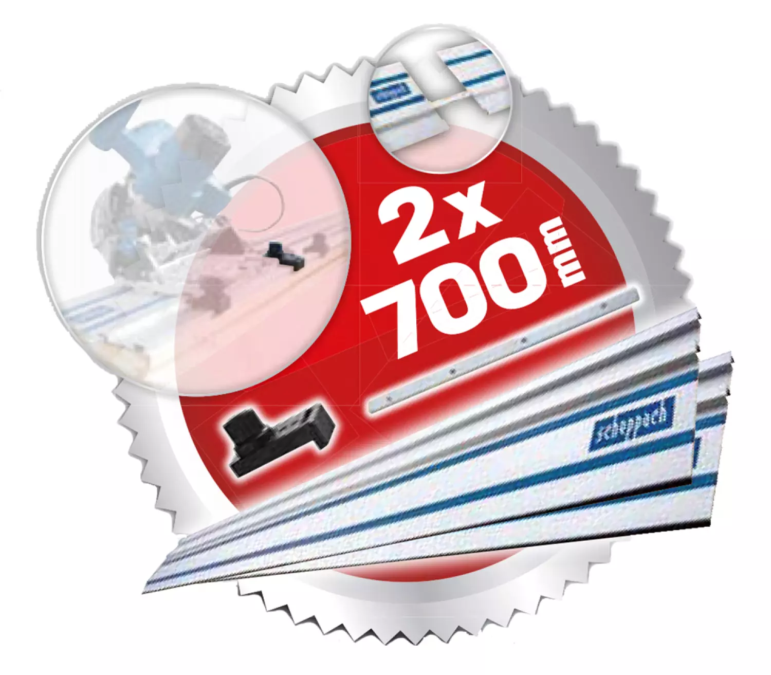 Scheppach PL55 Invalzaag - 1200W - 160mm - incl. geleiderail-image