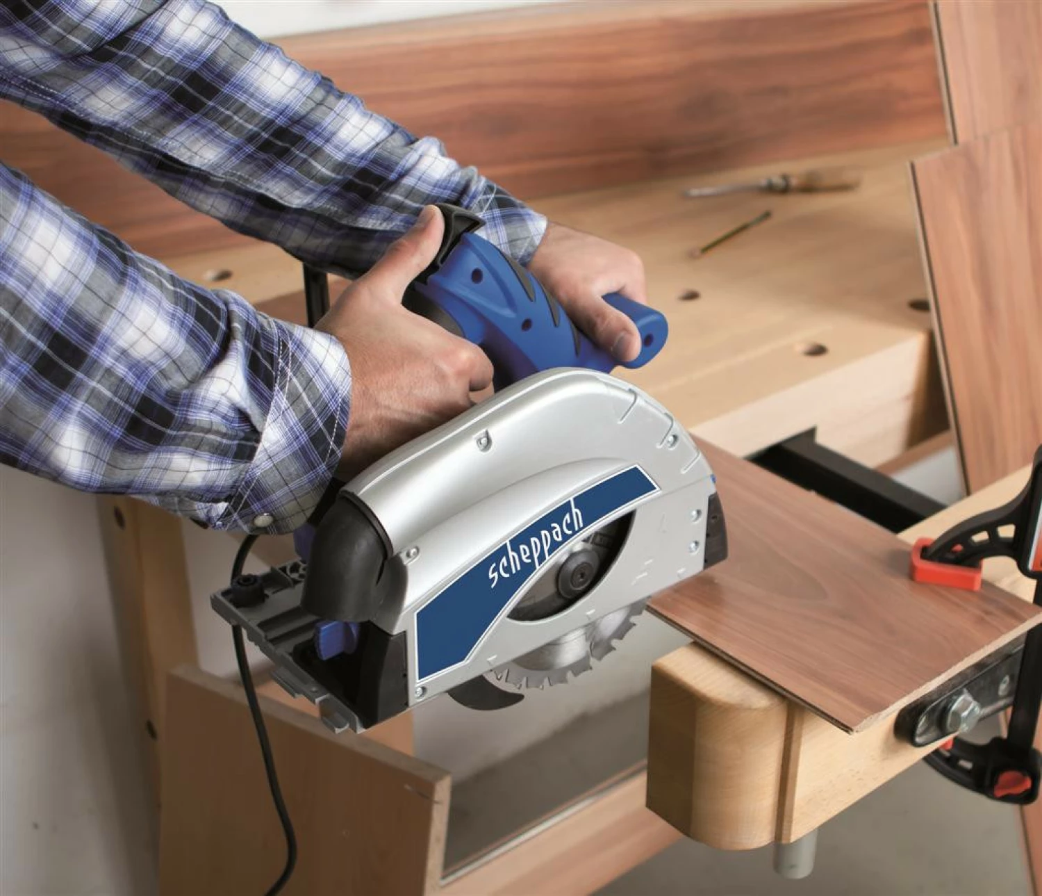 Scheppach PL55 Invalzaag - 1200W - 160mm - incl. geleiderail-image