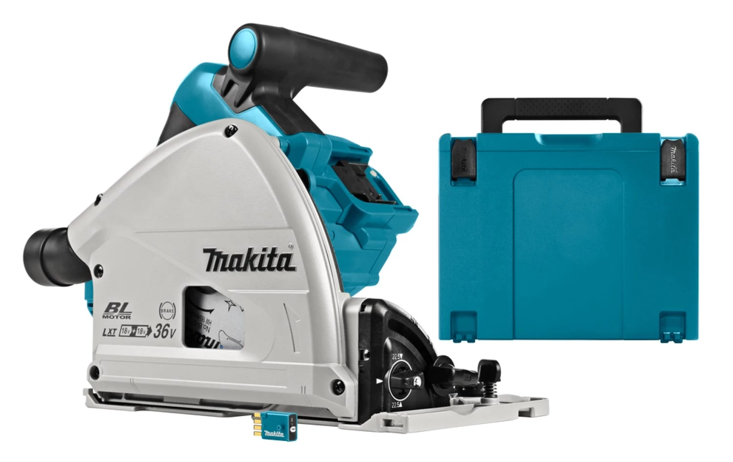 Makita DSP601ZJU 36V (2x 18V) Li-Ion accu invalcirkelzaag body in Mbox (AWS) - 20 x 165mm - koolborstelloos-image