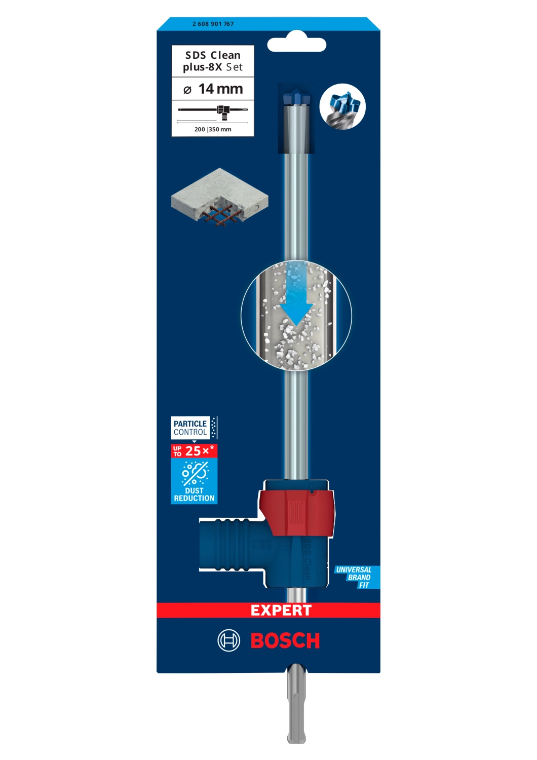 Bosch 2608901767 EXPERT Hamerboor SDS Clean SDS plus-8X - 14x200x350mm met connector-image