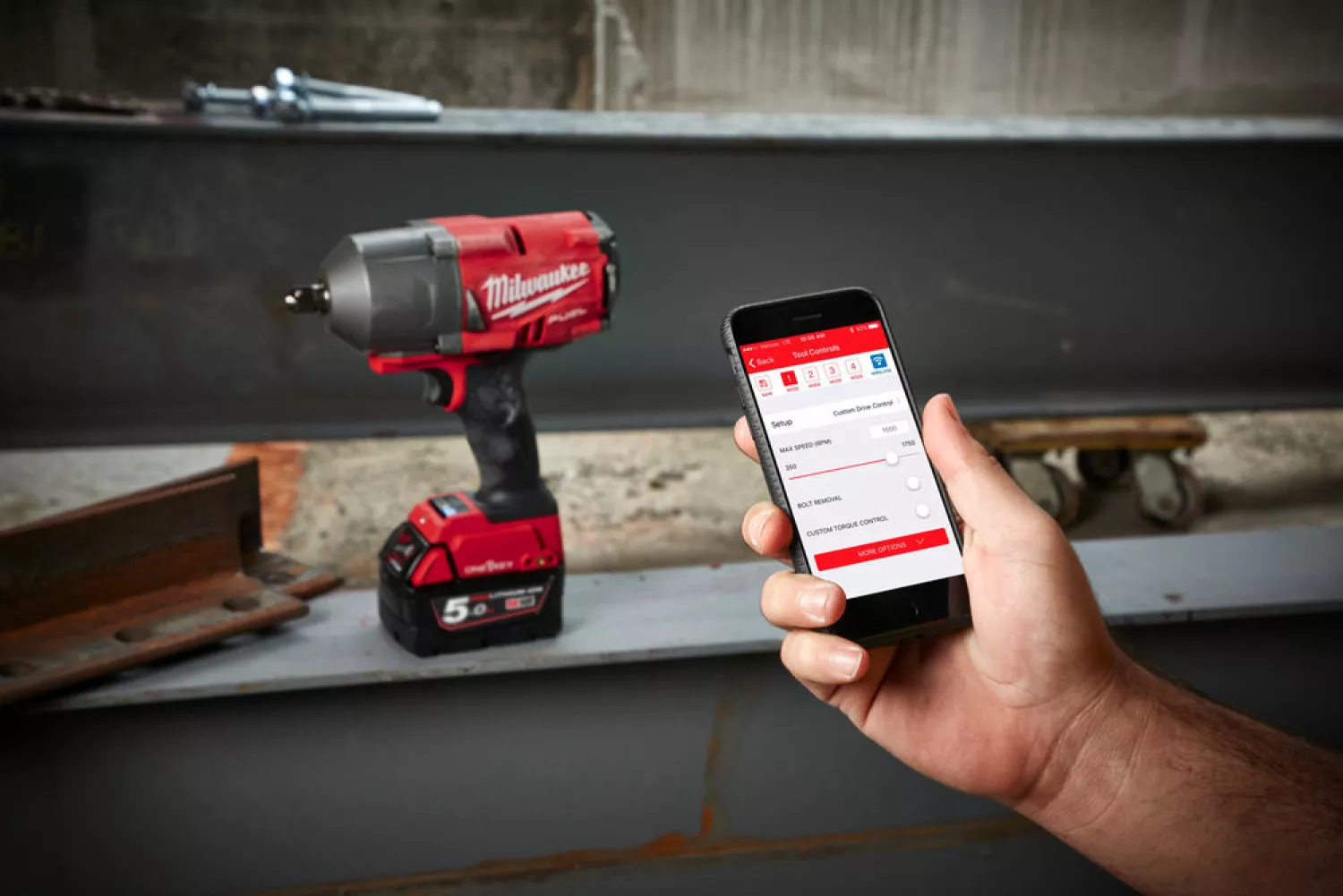 Milwaukee M18 ONEFHIWF12-0X ONE-KEY 18V Li-Ion accu Slagmoersleutel body in HD Box - 1898Nm - koolborstelloos-image