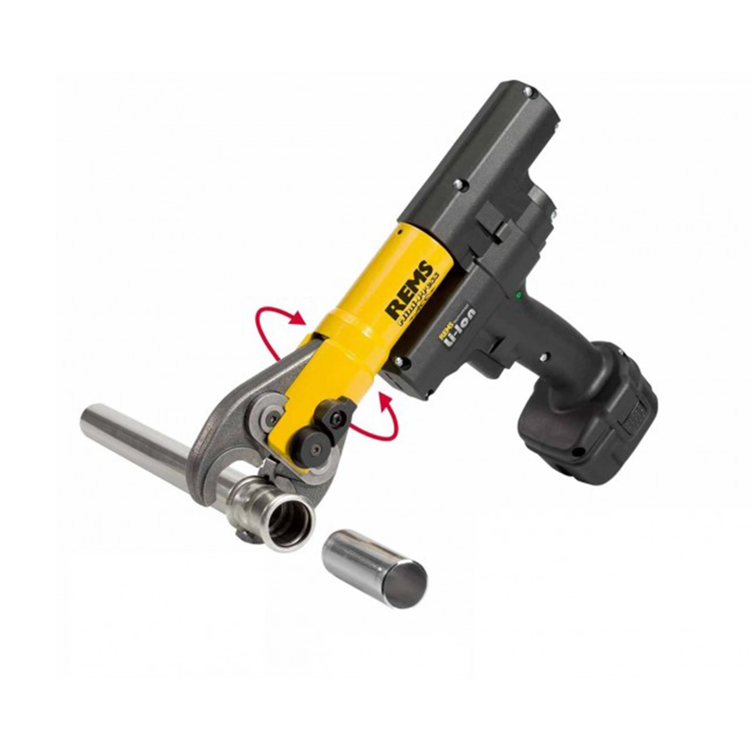 Rems 578X11 14,4V Li-Ion accu Mini-Press AC Radiaalpers set (1x 2.5Ah accu) in koffer + 3 bekken naar keuze-image