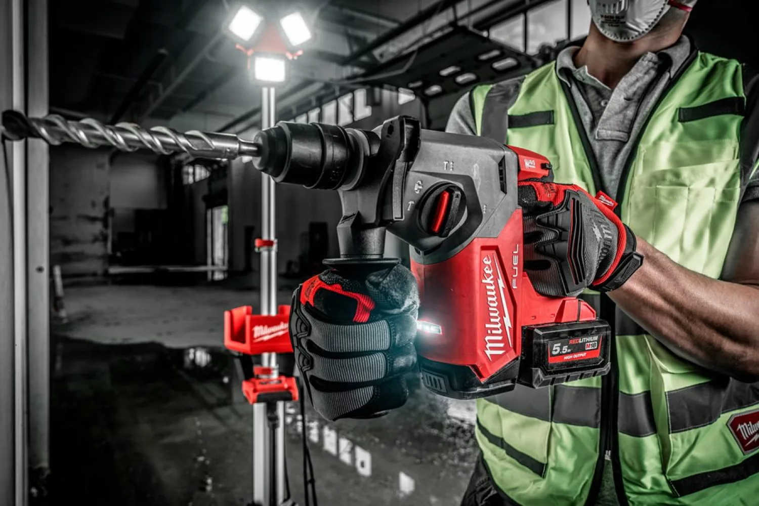 Milwaukee M18 FHX-0X Perfo-burineur sans-fil - 18V Li-ion - SDS-plus - boîte HD - Machine seule-image