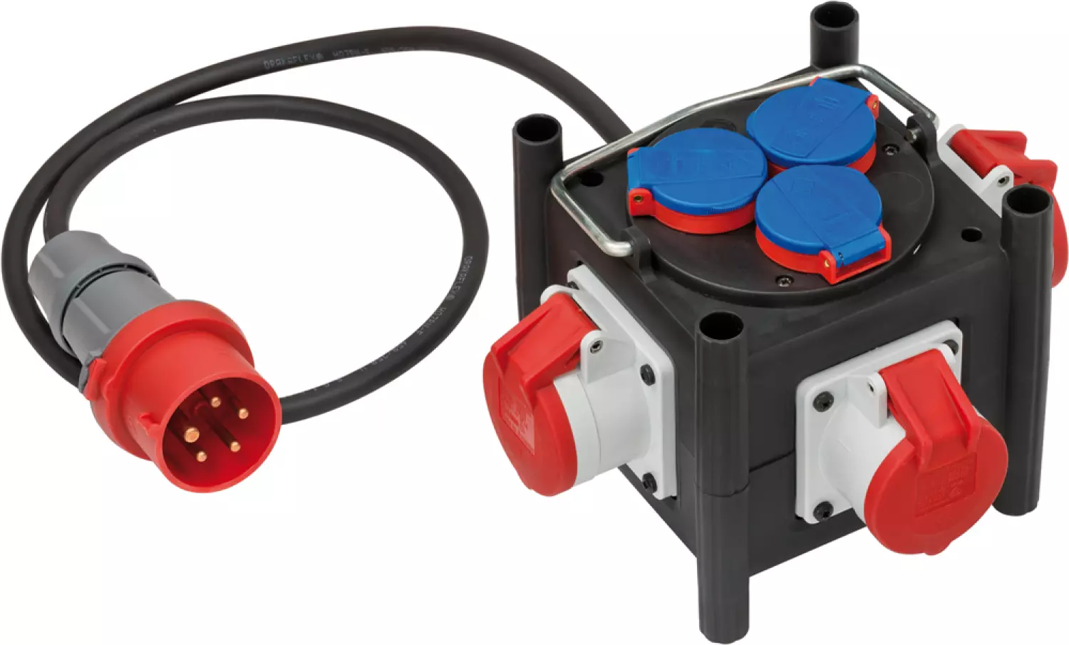 Brennenstuhl 1153680100 Compacte rubberen stroomverdeler BSV 3 LS E/16 2 IP 44 - 1m-image