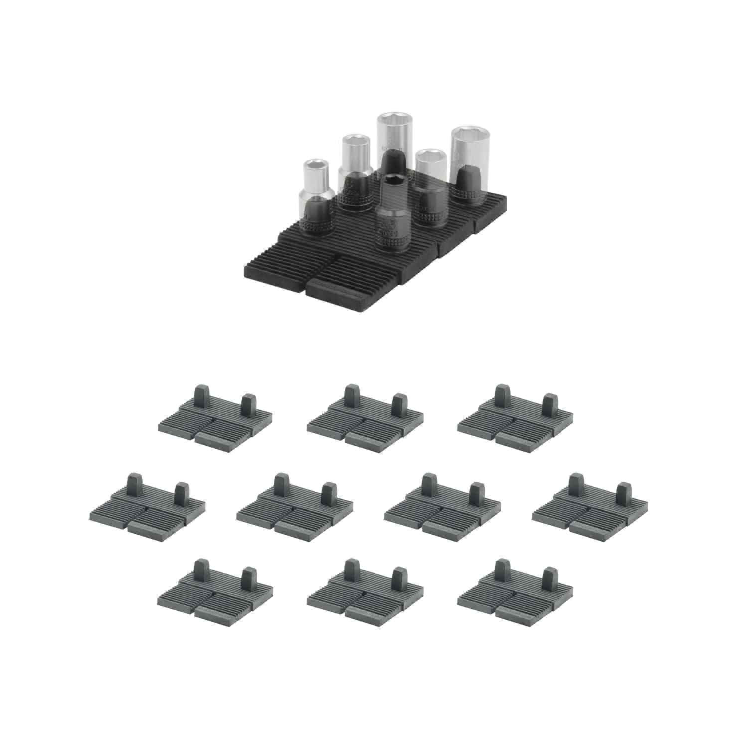 StealthMounts DHSP-1/4-SK-10 Drawer Hive Dophouder 1/4" voor ladekast - zwart - 10 stuks-image