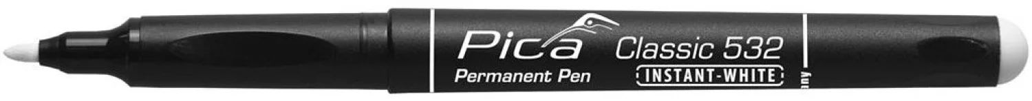 Pica 532/52 Classic Permanent Pen - Rond - Wit - 1-2mm (10st)-image