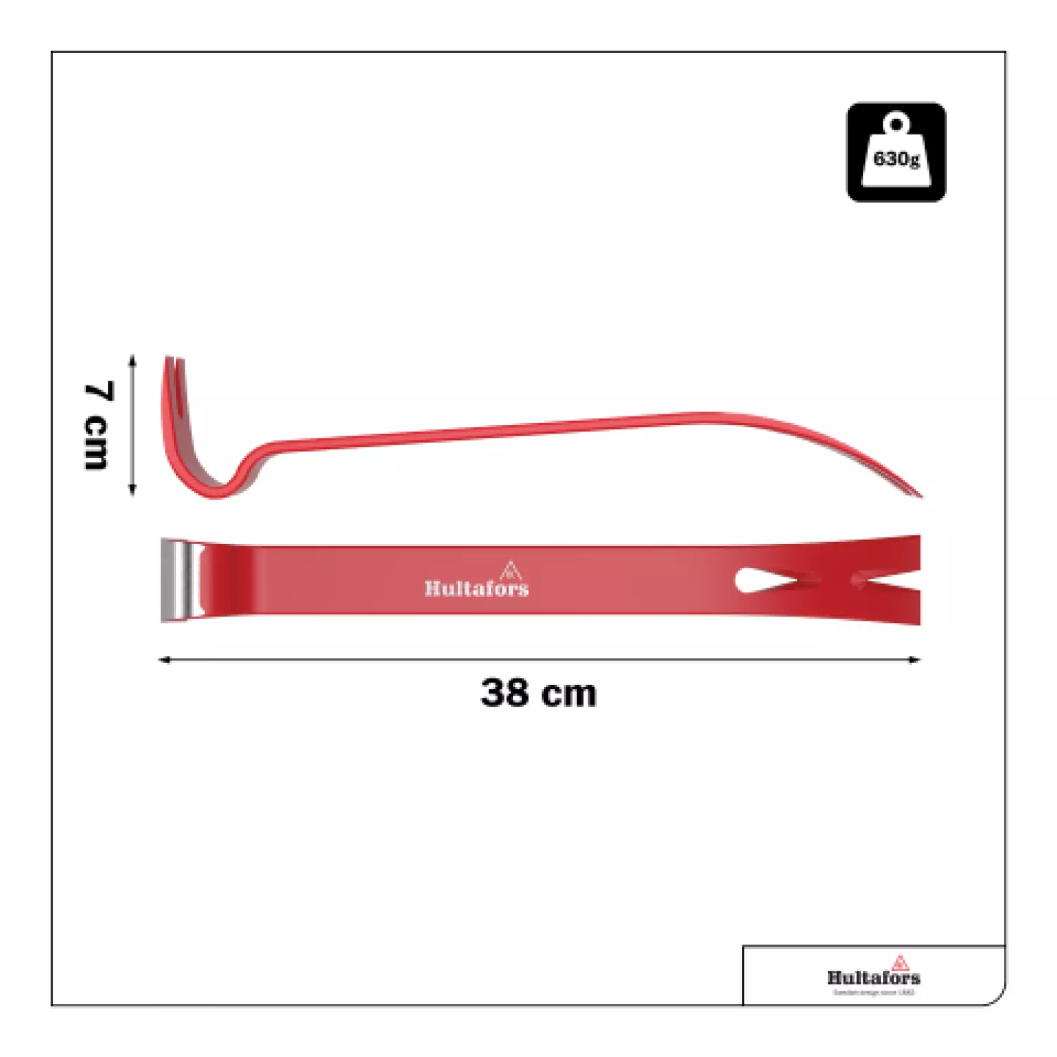 Hultafors 108/15" pied de biche en acier - 380 mm-image