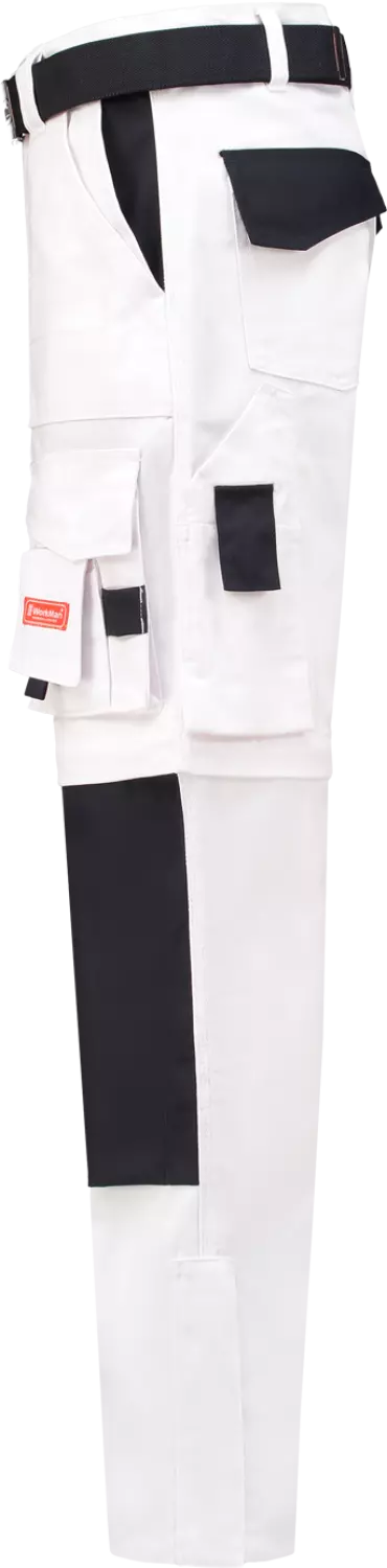 Workman 1004 Classic Worker ZIP OFF Werkbroek - Wit / Navy - Maat 50 (34/34)-image