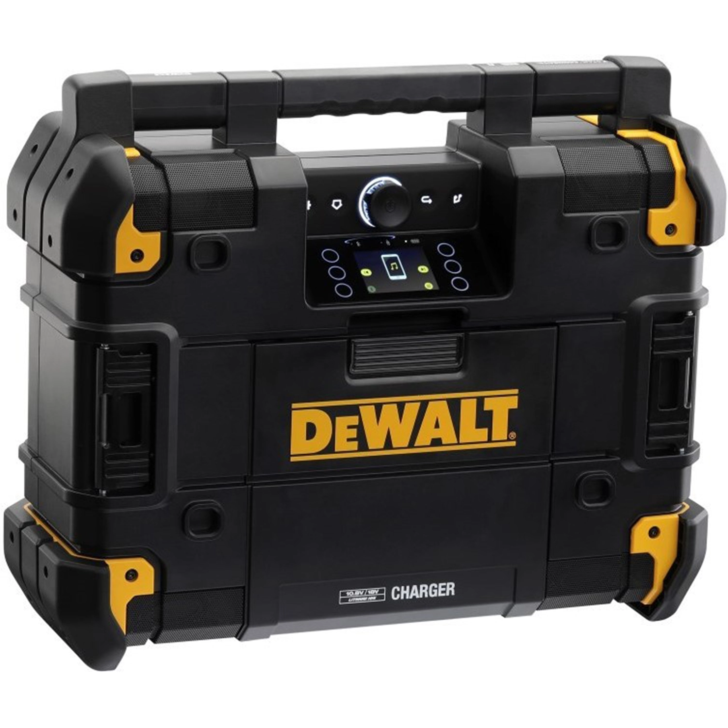 DeWALT DWST1-81078 10,8 / 54 V Li-ion XR batterie TSTAK radio avec fonction de recharge - fonctionne sur secteur et batterie-image