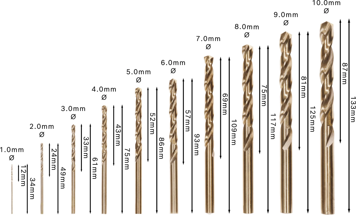 Bosch 2607019925 10-delige HSS-Co Metaalborenset Robust Line - 1-10mm-image