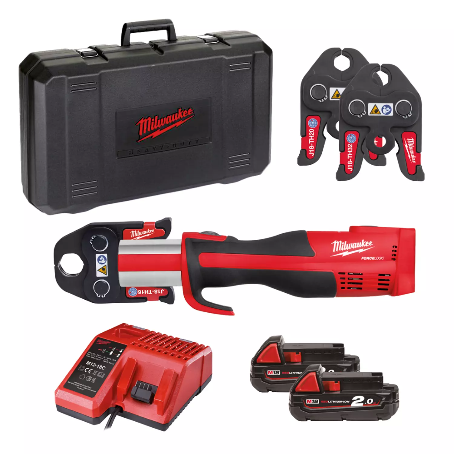 Milwaukee M18 BLHPT-202C TH-SET 18V Li-Ion accu perstang set (2x 2.0Ah accu) in koffer - koolborstelloos-image