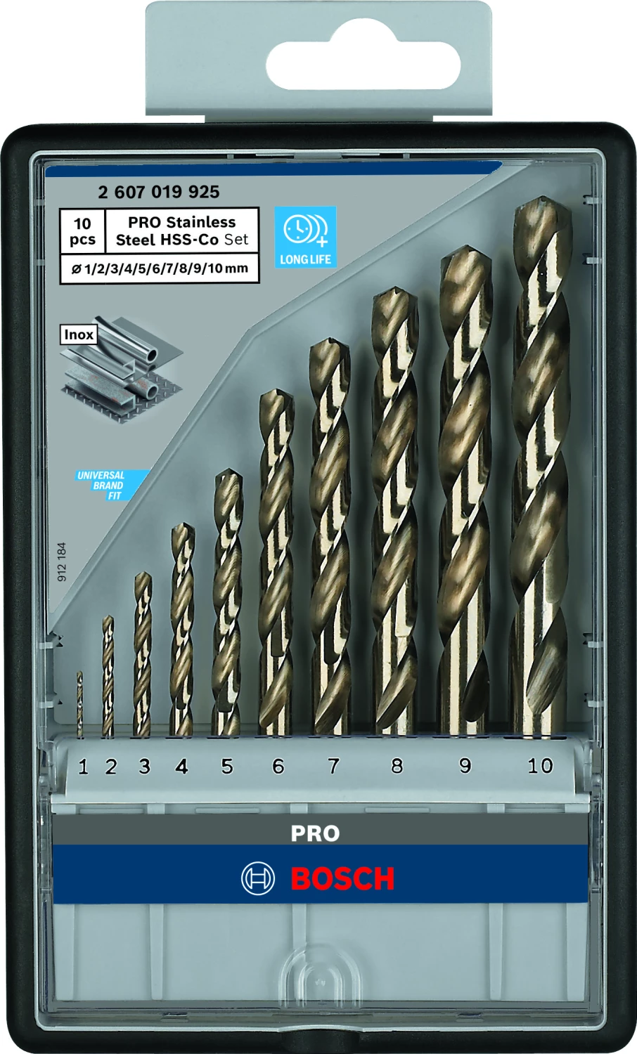 Bosch 2607019925 10-delige HSS-Co Metaalborenset Robust Line - 1-10mm-image
