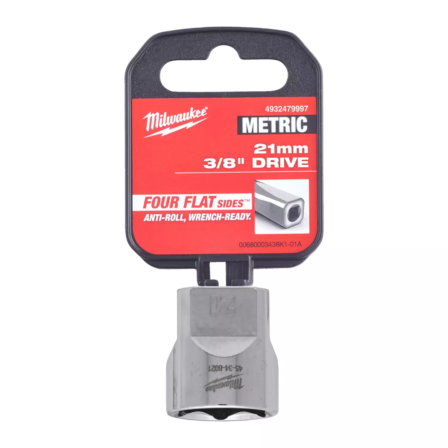 Milwaukee 4932479997 Dop - 3/8" FOUR FLAT™ - 21mm-image