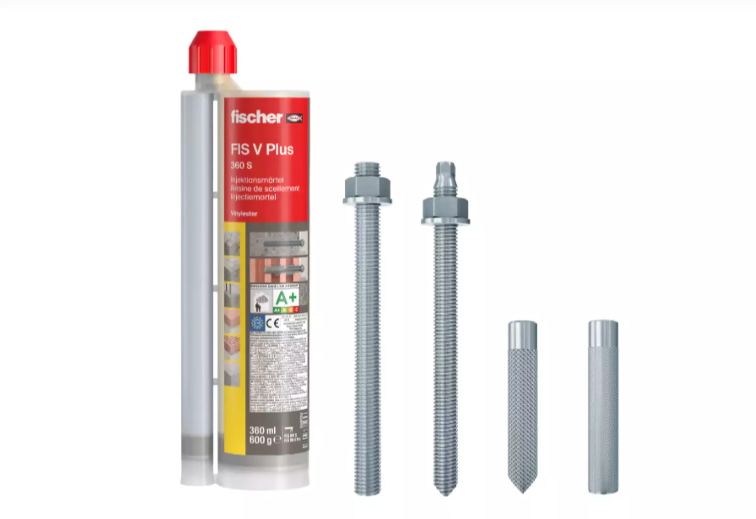 Fischer 563294 FIS V PLUS 300 T HWK G Injectiemortel - 20 stuks incl. 40 mengtuiten-image