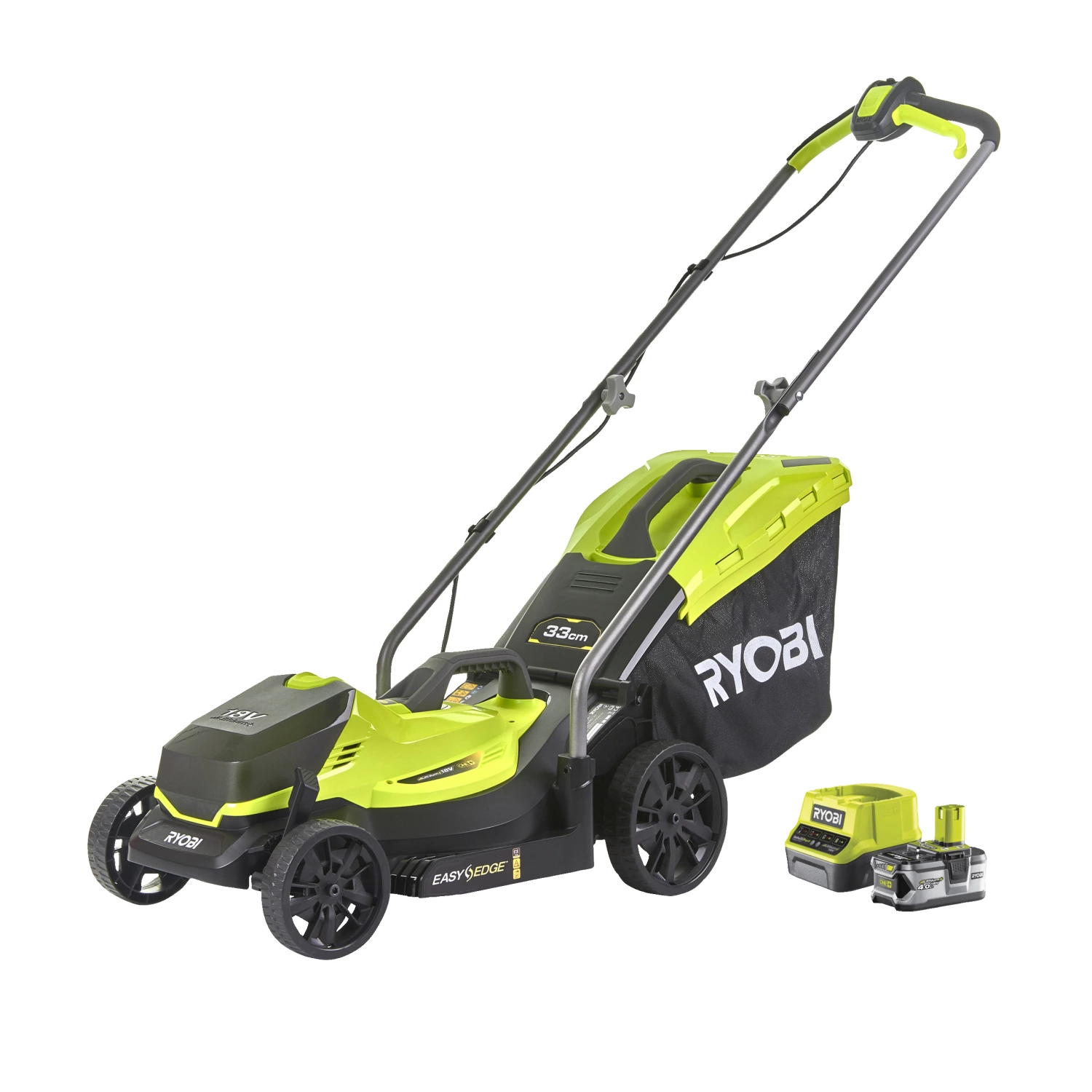 Ryobi RLM18X33B40 Kit tondeuse à gazon sans fil 18V Li-Ion (1x 4.0Ah) - 33cm-image