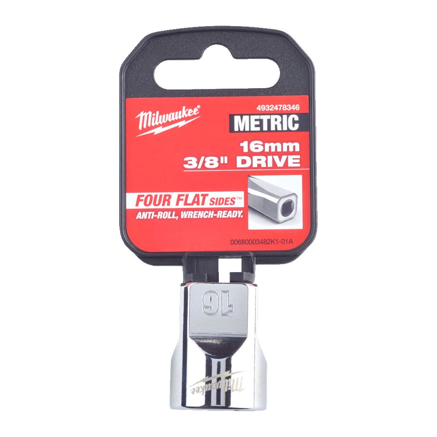 Milwaukee 4932478346 Dop - 3/8" FOUR FLAT™ - 16mm-image