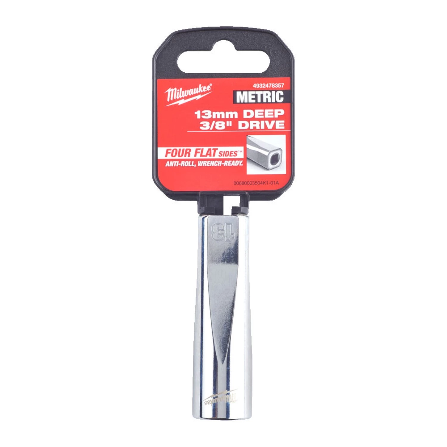 Milwaukee 4932478357 Dop - 3/8" FOUR FLAT™ lang - 13mm-image