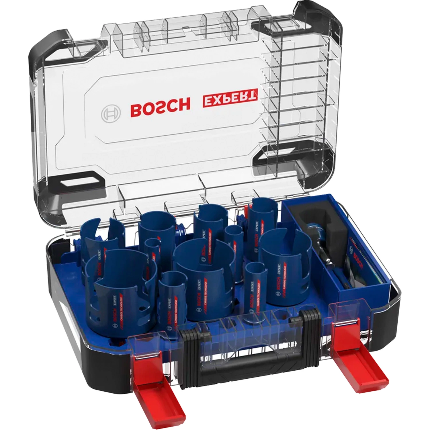 Bosch 2608901950 EXPERT Jeu de 15 forets Power-Change Construction Material Universel 20/22/25/32/35/40/44/51/60/68/76 mm-image